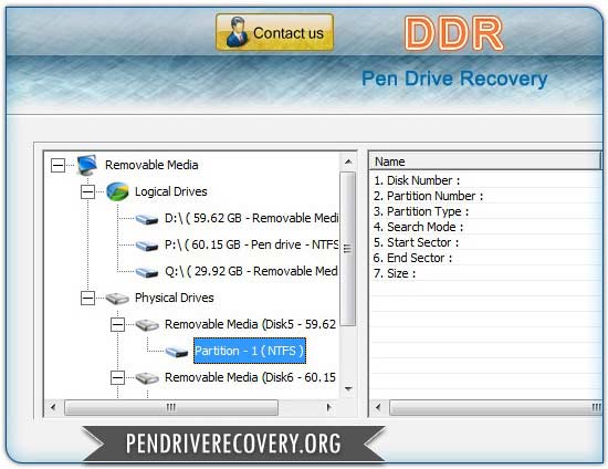 Click to view Pen Drive Recovery 4.0.1.6 screenshot