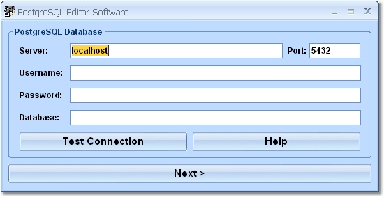 Click to view PostgreSQL Editor Software 7.0 screenshot