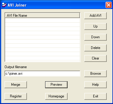Click to view AVI Joiner 1.0.7.4 screenshot