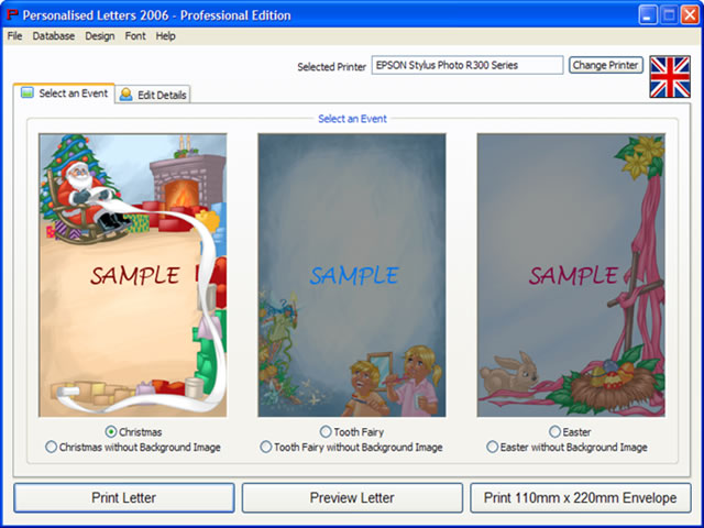 Click to view Personalised Letters 2008 1.5.0.3 screenshot