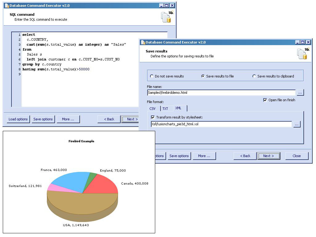 Click to view Database Command Executor 2.3 screenshot