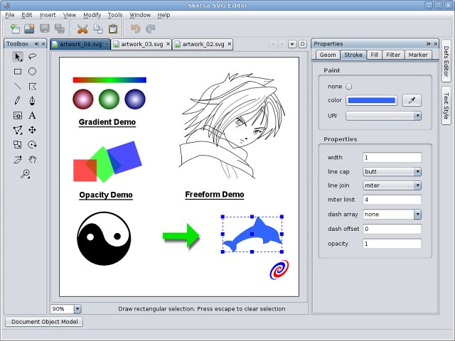 Click to view Sketsa SVG Editor 7.1.1 screenshot