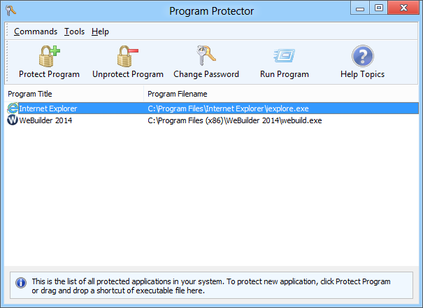 Click to view Program Protector 4.6 screenshot
