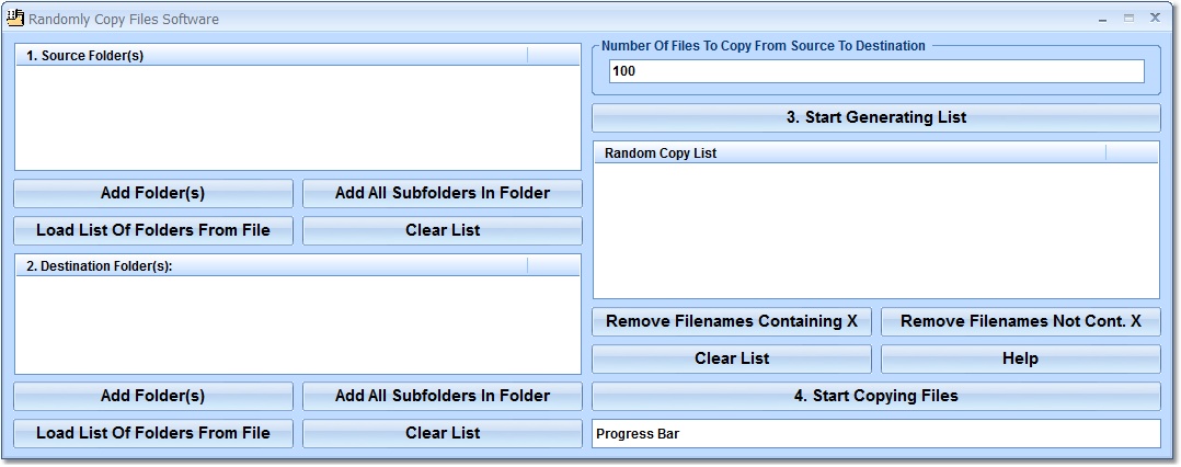 Click to view Randomly Copy Files Software 7.0 screenshot