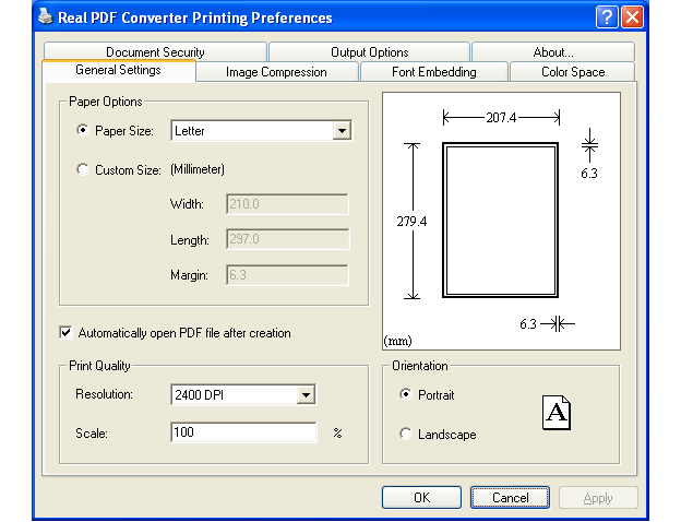 Click to view Real PDF Converter 3.3 screenshot