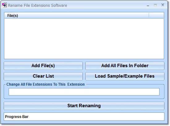 Click to view Rename File Extensions Software 7.0 screenshot