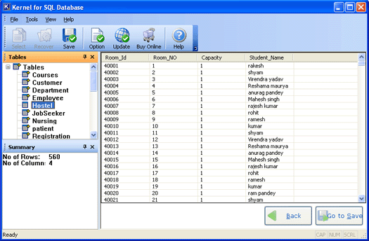 Click to view Recover SQL Server 11.07.01 screenshot