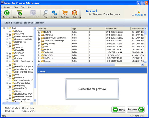 Click to view Recover Deleted Partition 4.03 screenshot