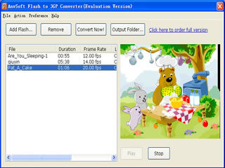 Click to view Flash to 3GP Converter 2.12 screenshot