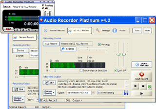 Click to view Audio Recorder Platinum 4.50 screenshot