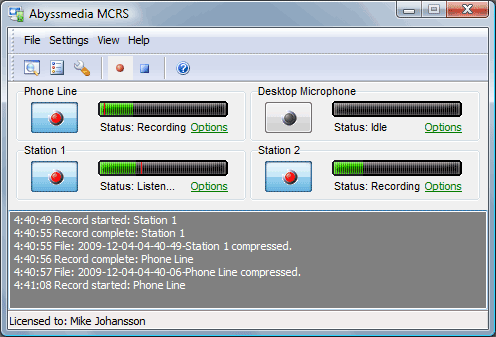 Click to view MCRS (Multi-Channel Sound Recording System) 3.9.2.0 screenshot