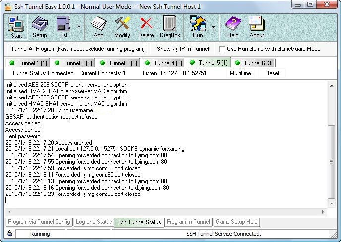 Click to view Ssh Tunnel Easy 1.2.3.2 screenshot