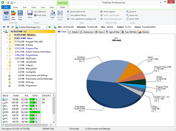 Click to view TreeSize Professional 6.0.3 screenshot
