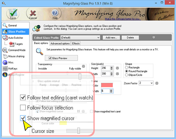 Click to view Magnifying Glass Pro 1.9.1 screenshot