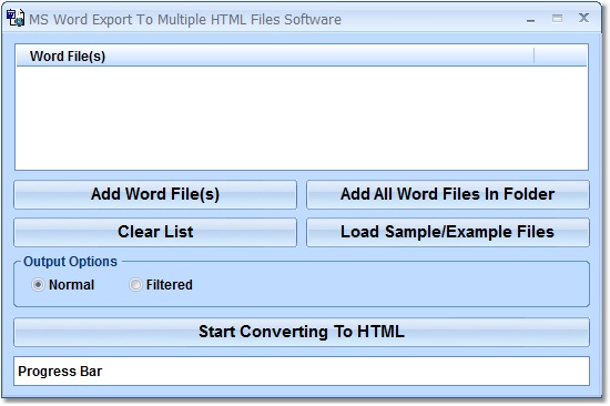 Click to view MS Word Export To Multiple HTML Files Software 7.0 screenshot