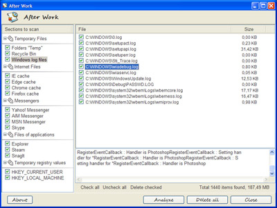 Click to view After Work for U3 Flash drives 2.0 screenshot