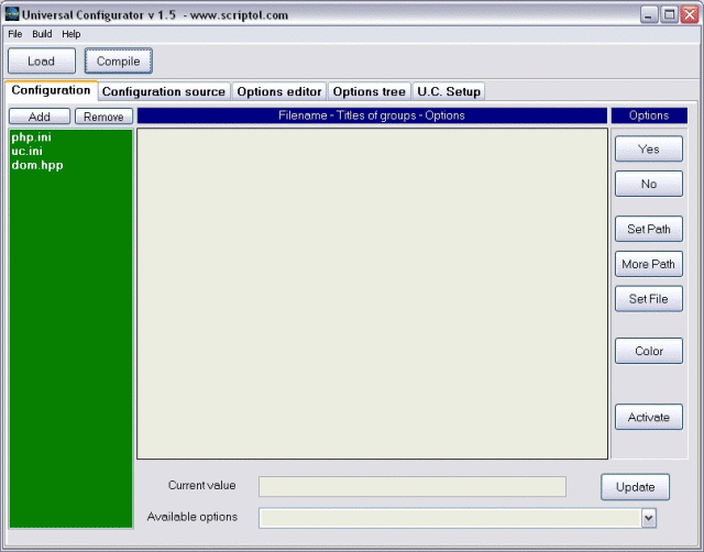 Click to view Universal Configurator 1.5 screenshot