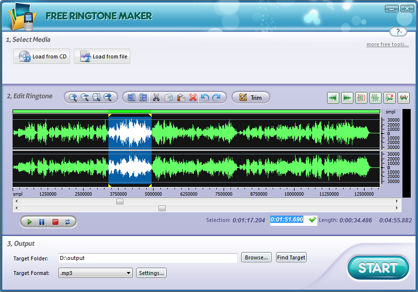 Screenshot for Free Ringtone Maker Platinum 5.4.1